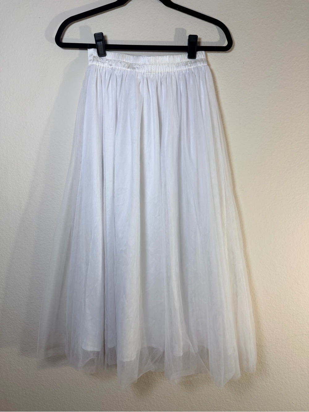 NWT Halara White Mesh Overlay Flowy Midi Tulle Skirt XS Balletcore - Picture 9 of 11